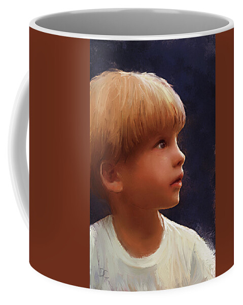 Children Coffee Mug featuring the painting Wonderment by Diane Chandler