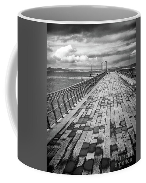 Pier Coffee Mug featuring the photograph Wood and Pier by Perry Webster