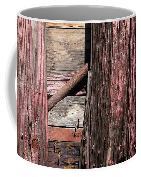 On Two Coffee Mug featuring the photograph Wood And Rod by Karol Livote