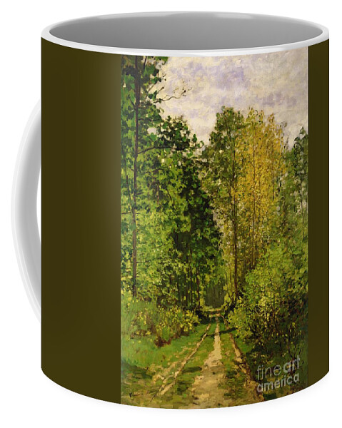 Wooded Path Coffee Mug featuring the painting Wooded Path by Claude Monet