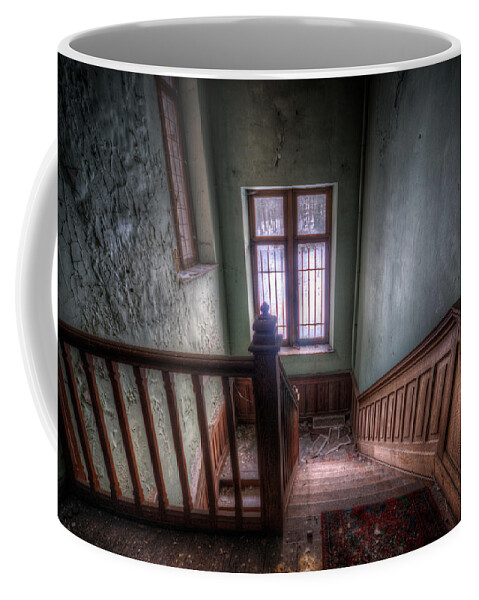 Decay Coffee Mug featuring the digital art Wooden stairs by Nathan Wright