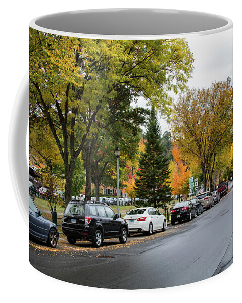 Landscape Coffee Mug featuring the photograph Woodstock Green alongside Route 4 by Jeff Folger