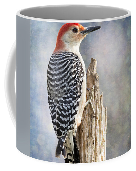Red-bellied Woodpecker Coffee Mug featuring the photograph Woody Climbing Pastel Bokeh by Bill and Linda Tiepelman
