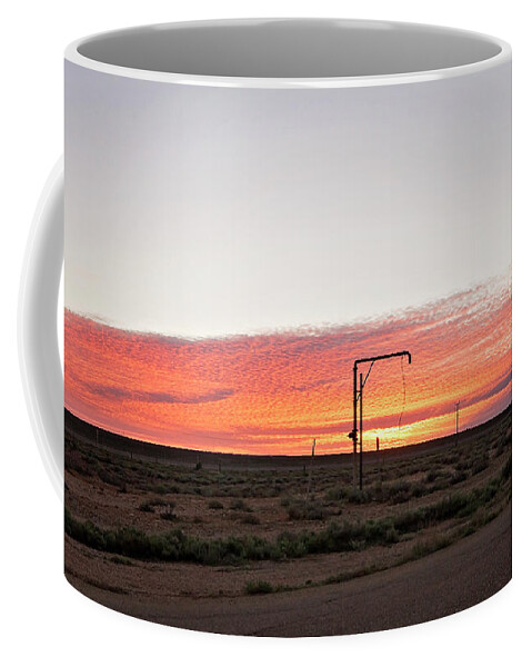 Woomera Coffee Mug featuring the photograph Woomera Sunset by Linda Lees