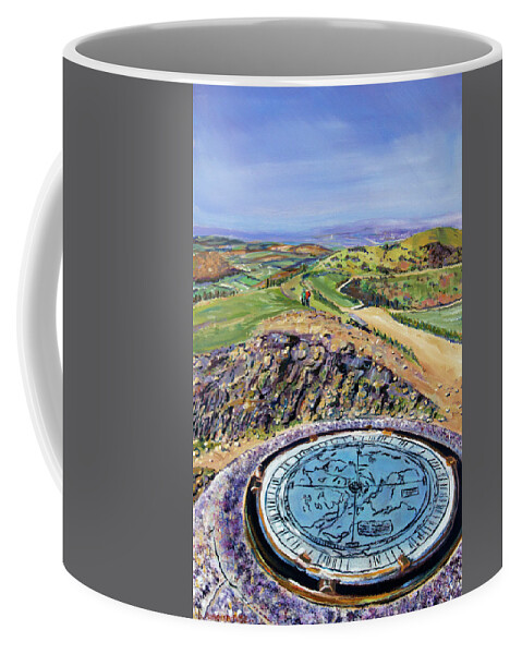 Art Coffee Mug featuring the painting Worcestershire Beacon by Seeables Visual Arts