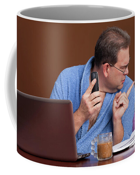 Adult Coffee Mug featuring the photograph Work from home distraction by Kyle Lee