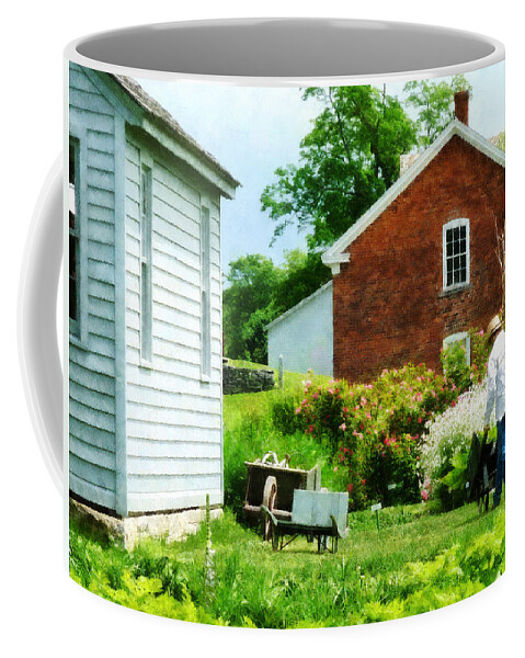 Rural Coffee Mug featuring the photograph Working on the Farm by Susan Savad