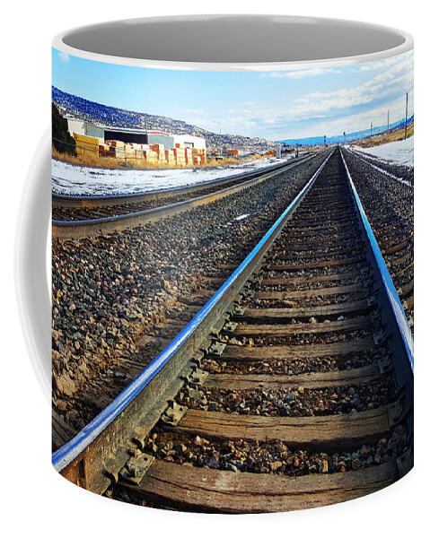 Southwest Landscape Coffee Mug featuring the photograph Working on the railroad by Robert WK Clark