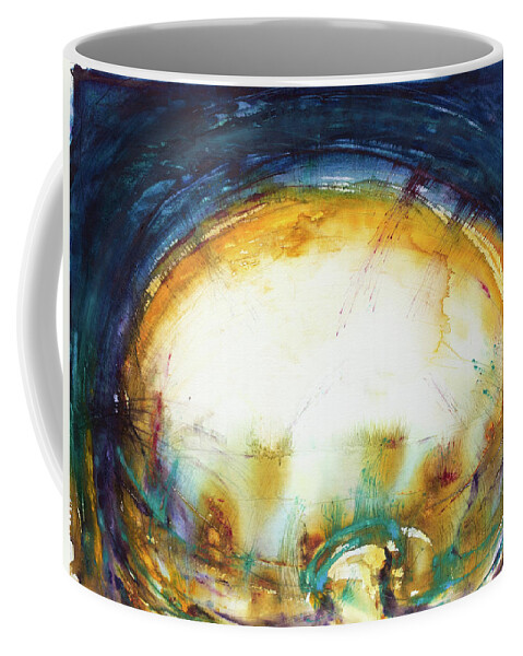 Eye Coffee Mug featuring the painting Would it tear again? by Petra Rau