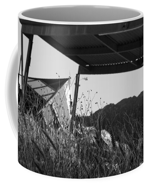 Abandoned Coffee Mug featuring the photograph Wreak Black and White by David S Reynolds