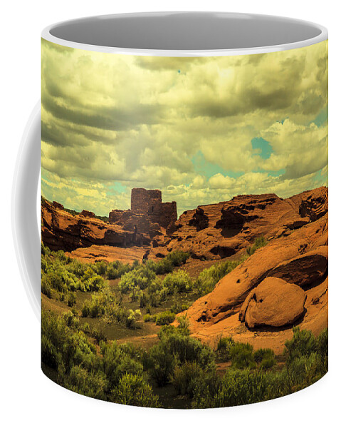 Wupatki Coffee Mug featuring the photograph Wupatki Pueblo Ruins by Ben Graham