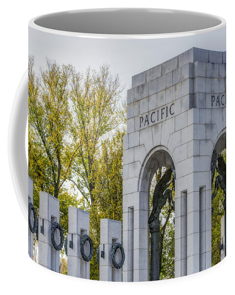 World War Ii Memorial Coffee Mug featuring the photograph WWII Paciific Memorial by Susan Candelario