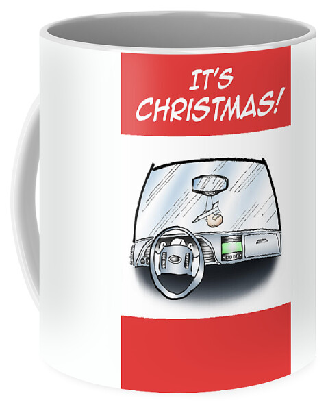 Christmas Coffee Mug featuring the digital art Hang Up Missile Toe by Mark Armstrong
