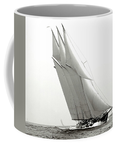 Atlantic Coffee Mug featuring the photograph Yacht Atlantic, set record for fastest transatlantic passage by Thomas Pollart