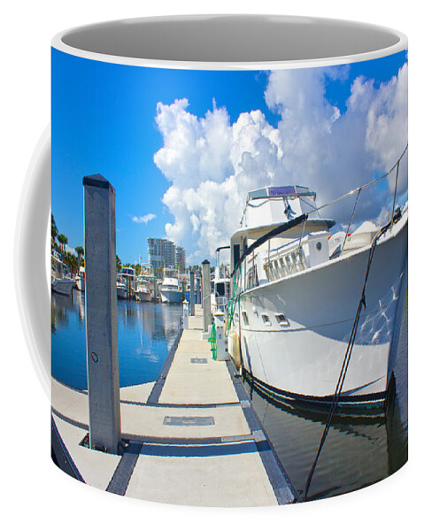 Luxury Yacht Coffee Mug featuring the photograph Luxury Yacht 15 by Carlos Diaz