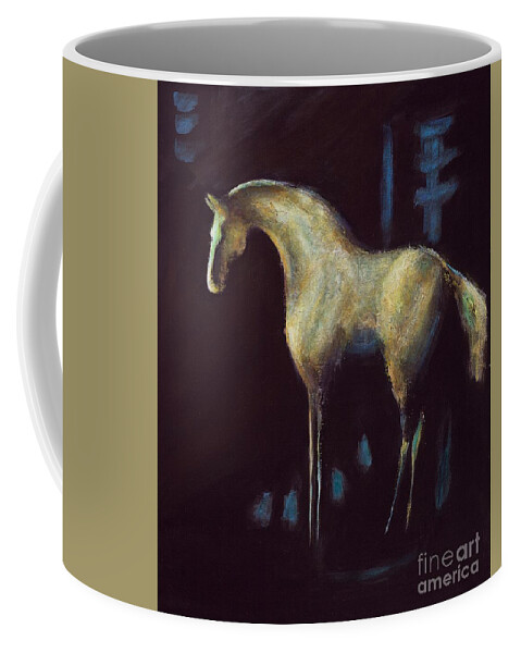 Horse Art Coffee Mug featuring the painting Year of the Horse by Frances Marino