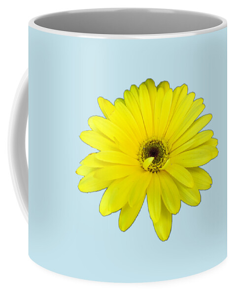 Yellow Coffee Mug featuring the photograph Yellow Daisy Flower by Delynn Addams by Delynn Addams