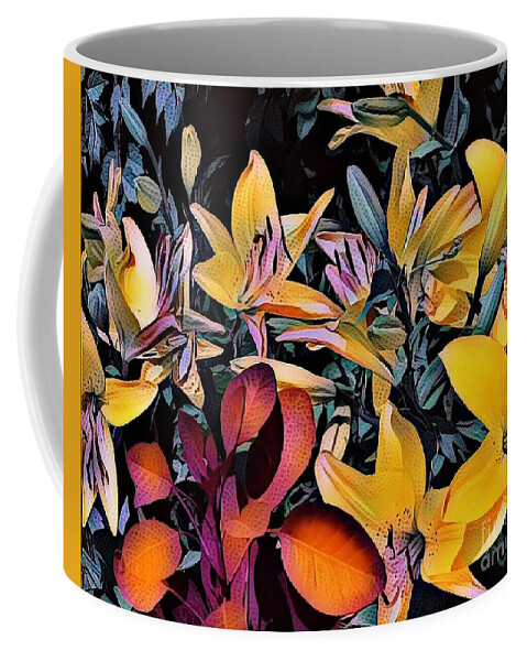 Photography Coffee Mug featuring the photograph Yellow Daylilies by Kathie Chicoine