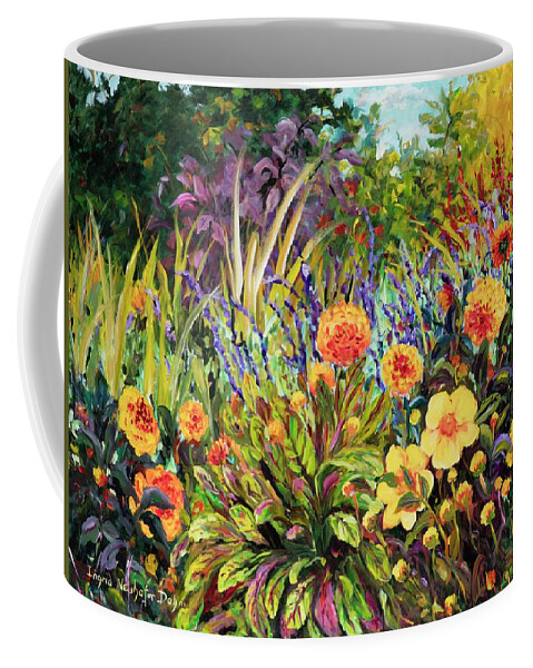 Flowers Coffee Mug featuring the painting Yellow Green by Ingrid Dohm