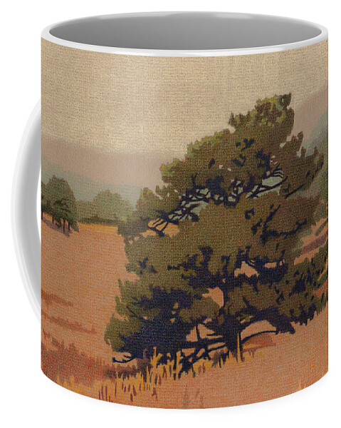 Art Coffee Mug featuring the drawing Yellow Pine by Dan Miller