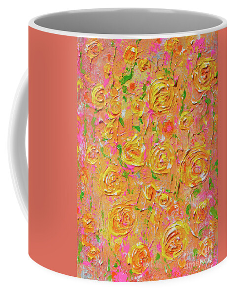 Original Coffee Mug featuring the painting Yellow Roses of Texas by Alys Caviness-Gober