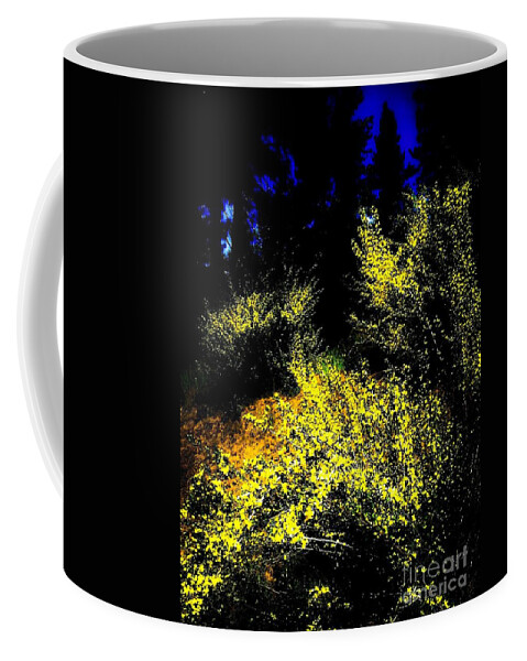 Yellow Flowers Coffee Mug featuring the mixed media Yellow Summer by Jennifer Lake
