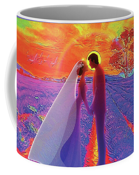 Symbolic Digital Art Coffee Mug featuring the digital art Yes, My Lord by Harald Dastis