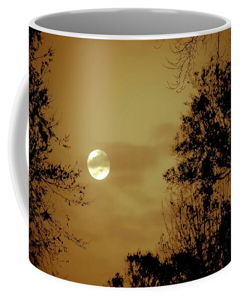Moon Coffee Mug featuring the photograph Yesteryears Moon by DigiArt Diaries by Vicky B Fuller