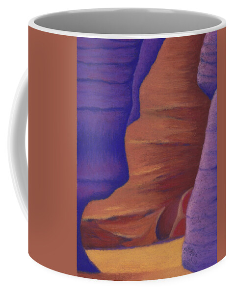 Antelope Canyon Coffee Mug featuring the pastel Yin Yang by Anne Katzeff