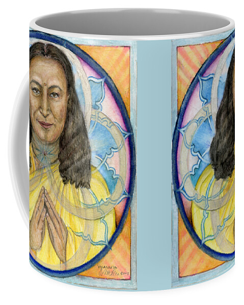 Mandala Coffee Mug featuring the painting Yogananda by Jo Thomas Blaine