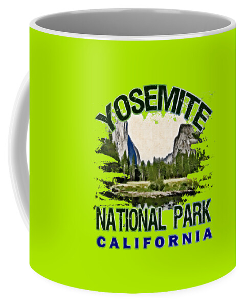 Yosemite National Park Coffee Mug featuring the digital art Yosemite National Park by David G Paul