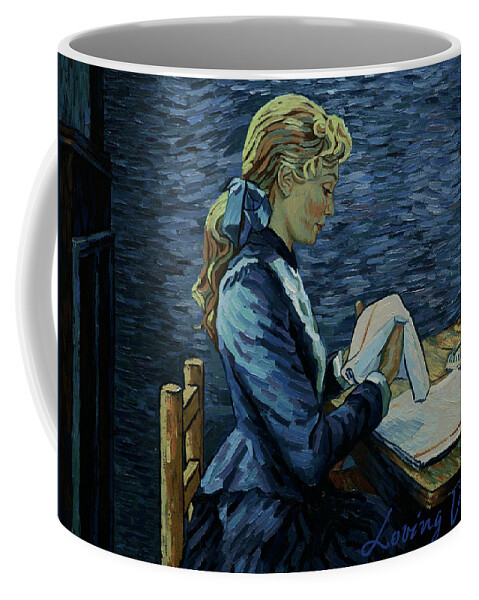  Coffee Mug featuring the painting You Looking for Something? by Maryna Savchenko