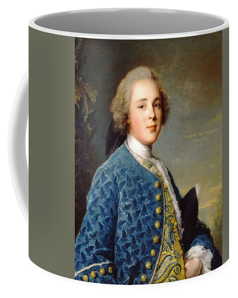 Jean-marc Nattier Coffee Mug featuring the painting Young Boy Percy Wyndham by MotionAge Designs
