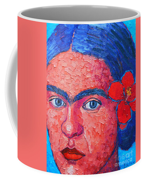 Frida Coffee Mug featuring the painting Young Frida Kahlo by Ana Maria Edulescu