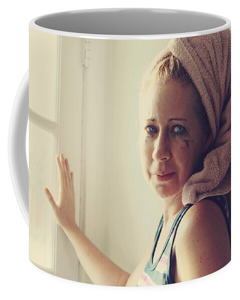 Portrait Coffee Mug featuring the photograph Your Sorrow Shows by Laurie Search