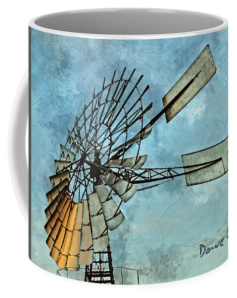 Windmill Coffee Mug featuring the mixed media You're So Vane by Dave Lee