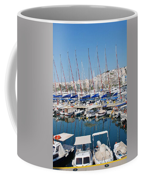 Zea Coffee Mug featuring the photograph Zea Marina in Athens by David Fowler