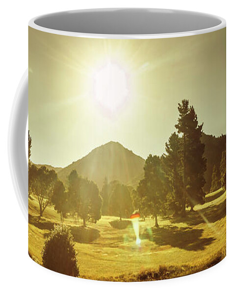 Tasmania Coffee Mug featuring the photograph Zeehan Golf Course by Jorgo Photography