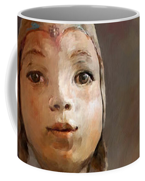 Meditation Coffee Mug featuring the painting Zen Be With You by Portraits By NC