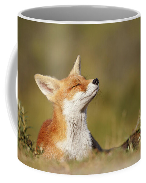 Red Fox Coffee Mug featuring the photograph Zen Fox Series - Summer Fox by Roeselien Raimond