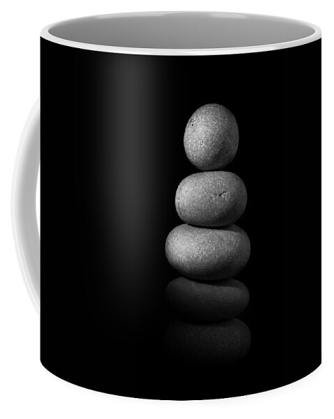 Zen Stones Coffee Mug featuring the photograph Zen Stones In The Dark II by Marco Oliveira