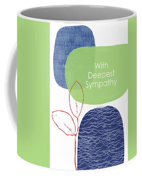 Sympathy Coffee Mug featuring the mixed media Zen Sympathy Card- Art by Linda Woods by Linda Woods