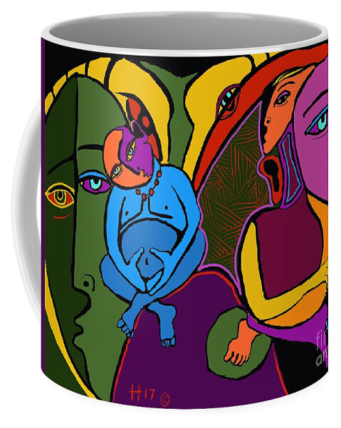 Coffee Mug featuring the digital art Zen thoughts by Hans Magden