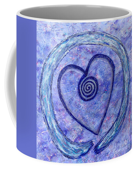Heart Coffee Mug featuring the photograph Zen Vortex Heart Enso by Mars Besso