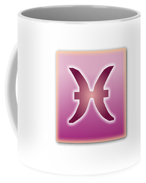 Pisces Coffee Mug featuring the digital art Pisces February 18 - March 20 Sun Sign Astrology by Shelley Overton