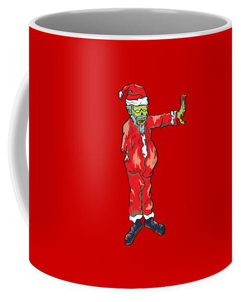 Santa Coffee Mug featuring the digital art Zombie Santa Claus Illustration by Jorgo Photography