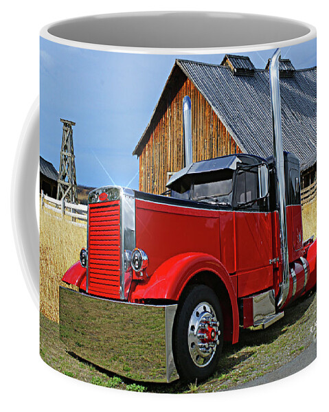 Big Rigs Coffee Mug featuring the photograph ZZ Chrome Peterbilt by Randy Harris