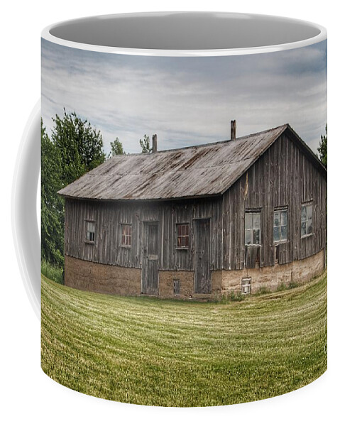 Barn Coffee Mug featuring the photograph 0302 - West Tuscola Road Grey Shack I by Sheryl L Sutter