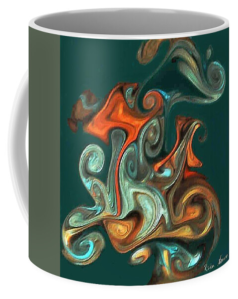  Coffee Mug featuring the mixed media 7 Come 11 #1 by Rein Nomm