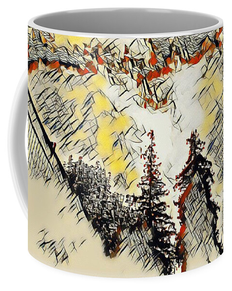 Abstract Coffee Mug featuring the photograph Abstract sunrise #1 by Steven Wills
